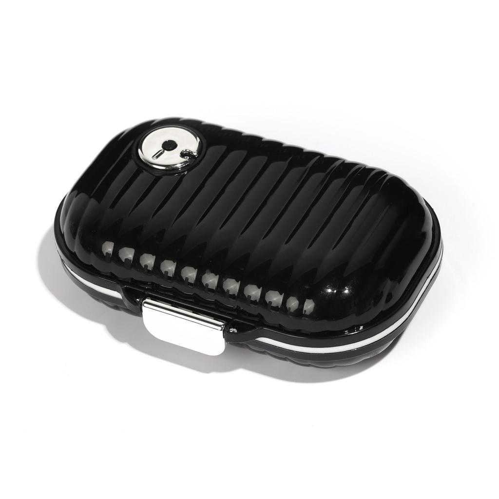 Travel Portable Small Medicine Box, Mini Plastic Grid Fashionable Small Medicine Box