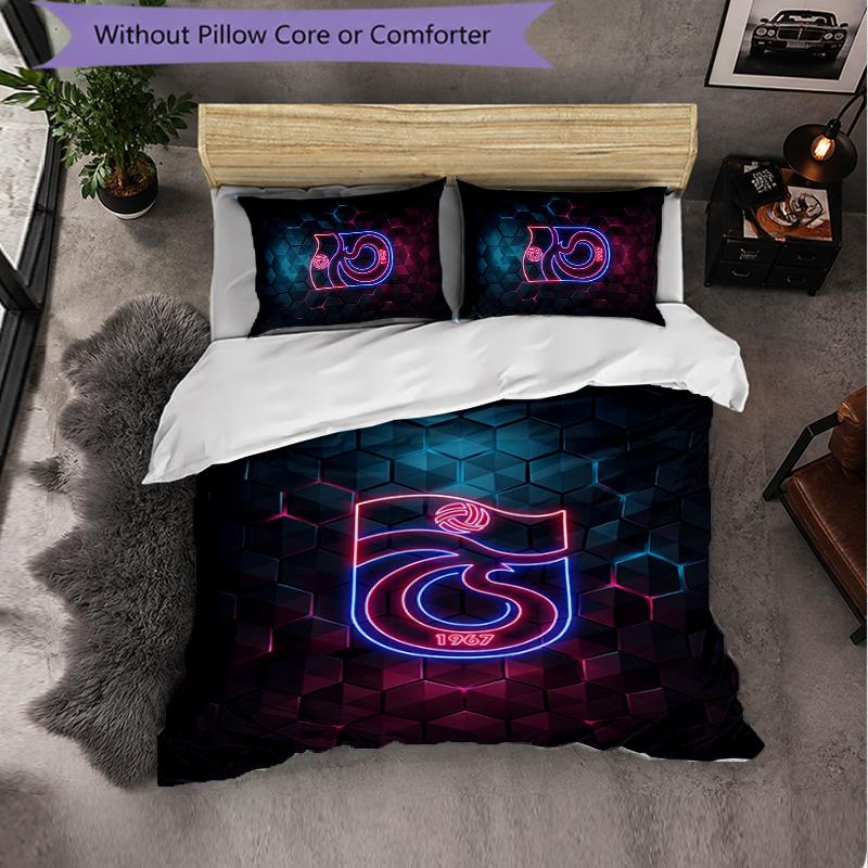 Biancheria da letto a tema Trabzonspor FC Set 3 Pezzi Copripiumino Biancheria da letto Decorativa per Camera Adolescenti Decorazione Casa