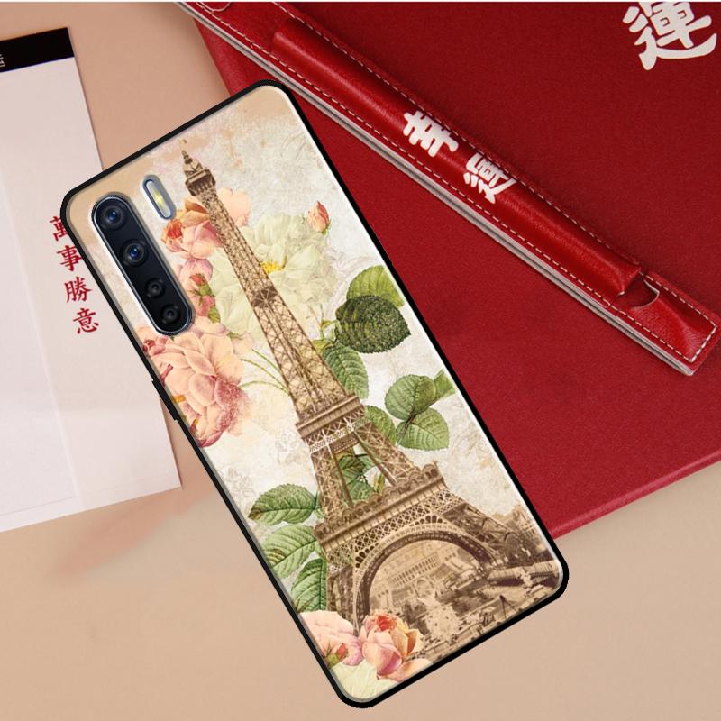 Paris Eiffel Tower Case For Oppo A40 A78 A54 A74 A94 A17 A57 A77 A76 A16 A96 A18 A60 A80 A38 A58 A98 A15 A5 Pro