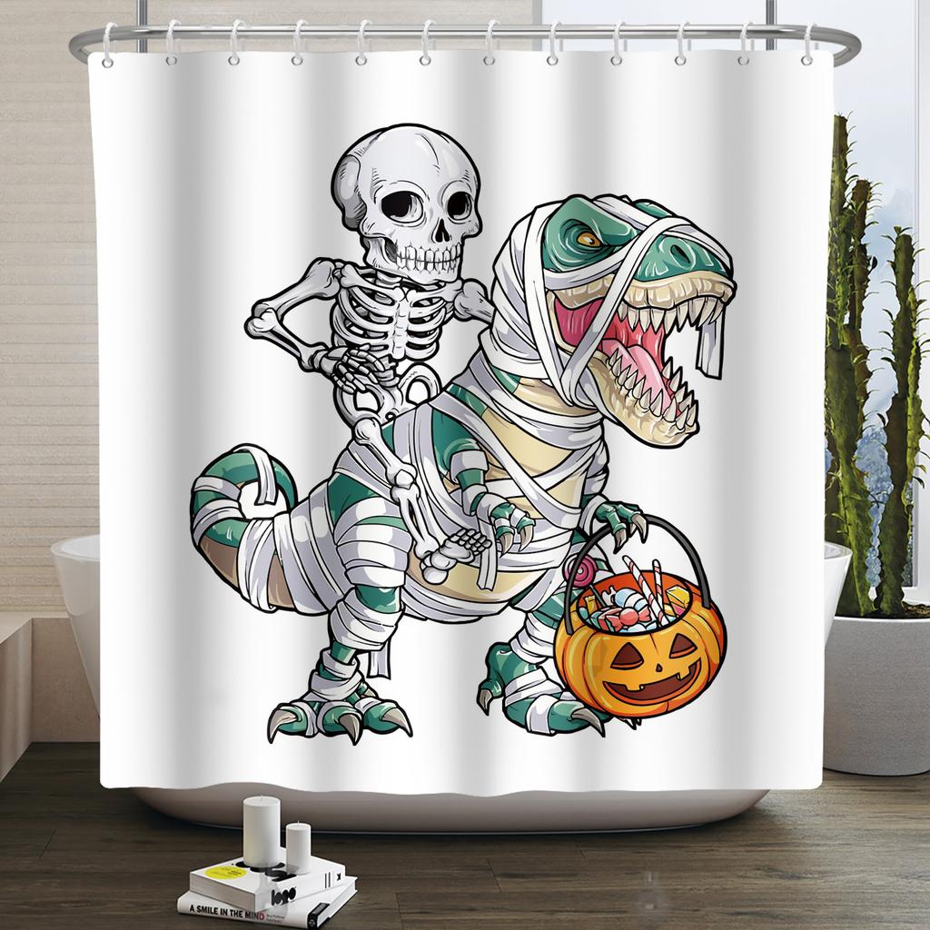 Funny Dinosaur Shower Curtain for Bathroom Cute Animal Cool Dinosaur Children Bathroom Curtain Waterproof Bath Curtain Decor