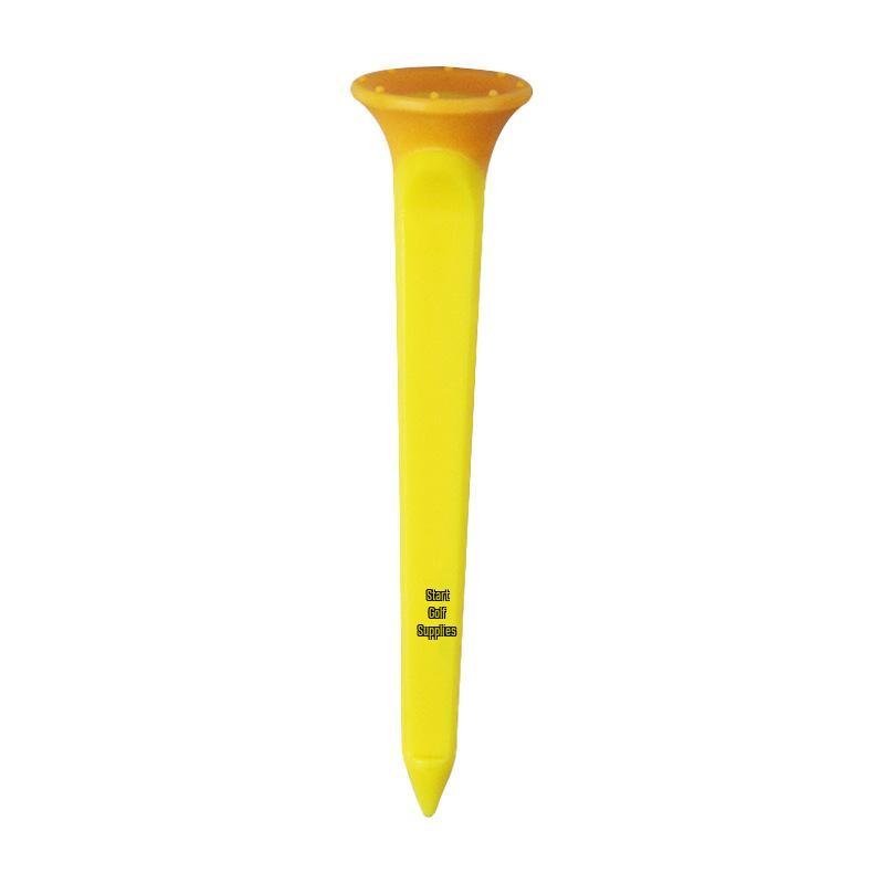 Durable Two-Color Square Golf Tee: ABS Plastic & Soft Rubber Cup Design