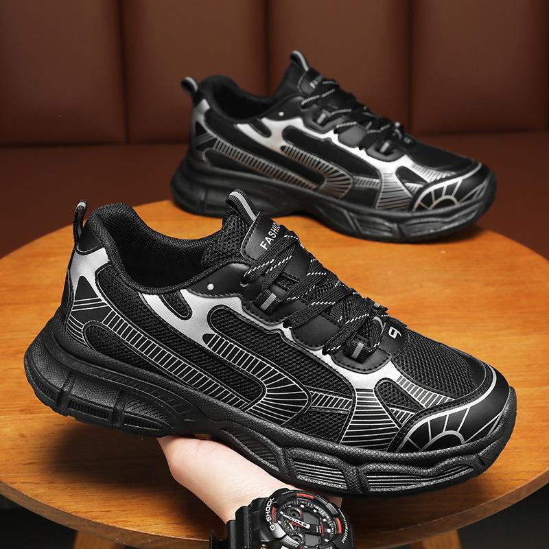 Latest Running Men's Shoes 2024 Korean Edition High Quality Mesh Breathable Non slip Thick Bottom Casual Sports Shoes sneakers