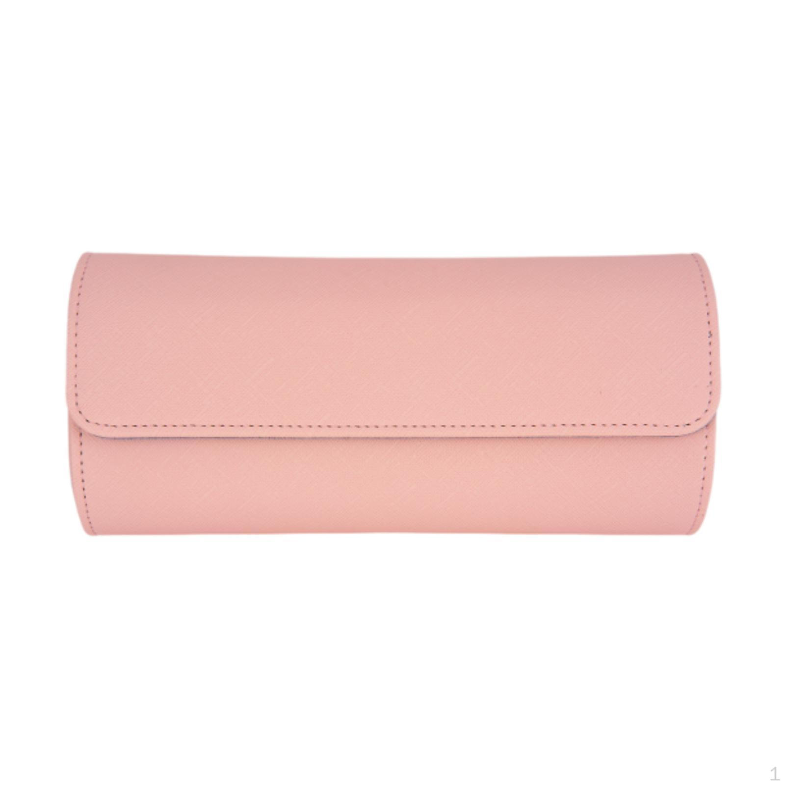 

Часы Roll Дорожный Чехол Дисплей Антицарапающий Органайзер Коробка для Подарков Столешница Pink White