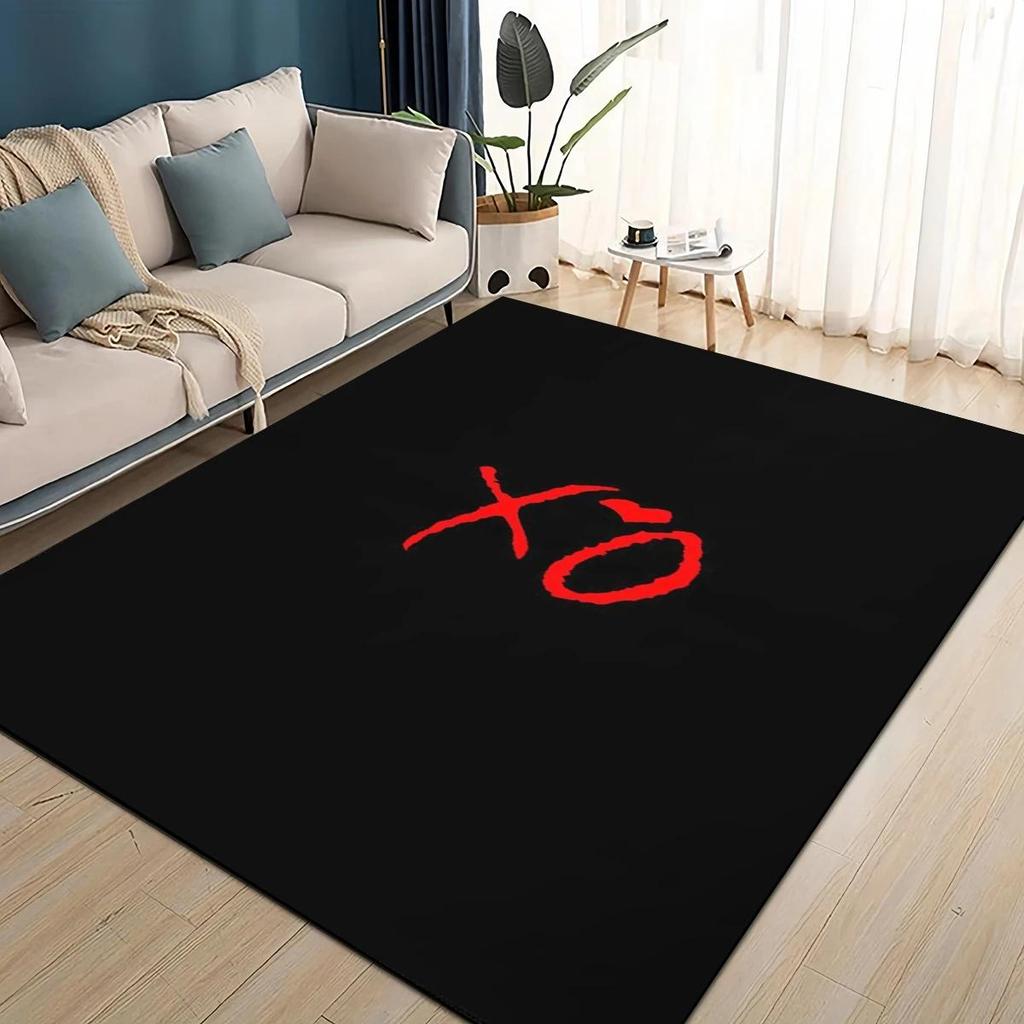 TAPPETO 3D THE WEEKND,XO Alternative R&B Abel Tesfaye per Soggiorno Camera da Letto Casa Decorazione Divano, Tappetino Antiscivolo per Bambini