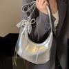 Popular Wholesale Fashion Simple Oil Wax Skin Niche Solid Color Dumpling Bag Temperament Commuting To Work Versatile Messenger Women's Bag