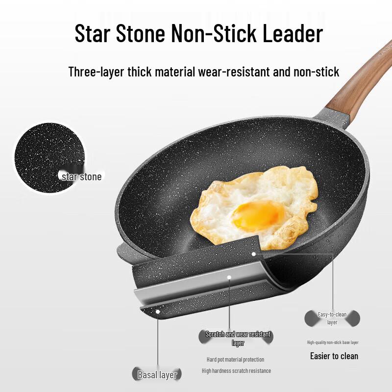 Supor Double-Sided Maifan Stone Non-stick Frying Pan 30cm