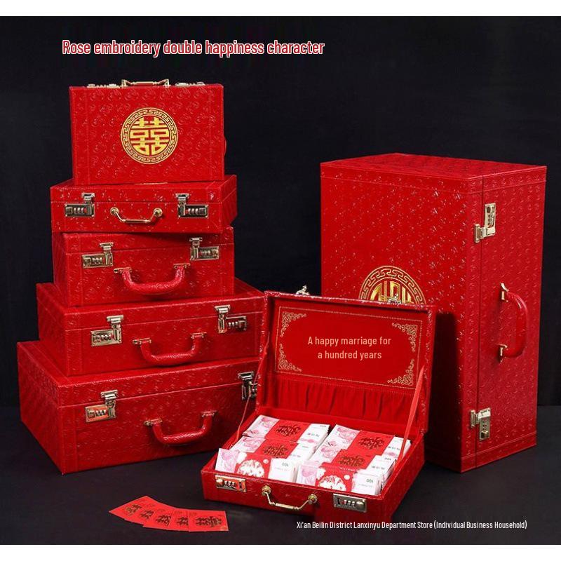 Red Bride's Dowry Box for Wedding and Engagement Gifts
