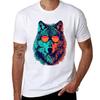 Wolf Vintage Wolf With Sunglasses Tshirt Plus Size Gym Sports Tshirt