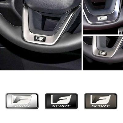 Auto Interior 3D Metal F Sport Logo Steering Wheel Small Sticker Center Console Decor For RX300 RX330 IS200 IS300 CT NX RX