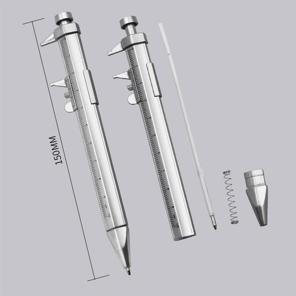 Multifunction Vernier 2 in 1 Caliper Type Ballpoint Pen Precise Measurement Range Bullet-tip Design Best Gifts for Kids Children