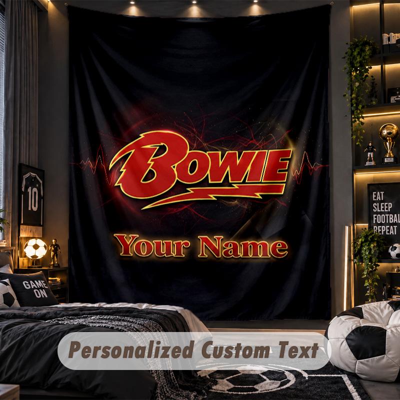 TapestryDavid Bowie Custom Name Text Personalized Wall Hanging Tapestry Home Wall Decor