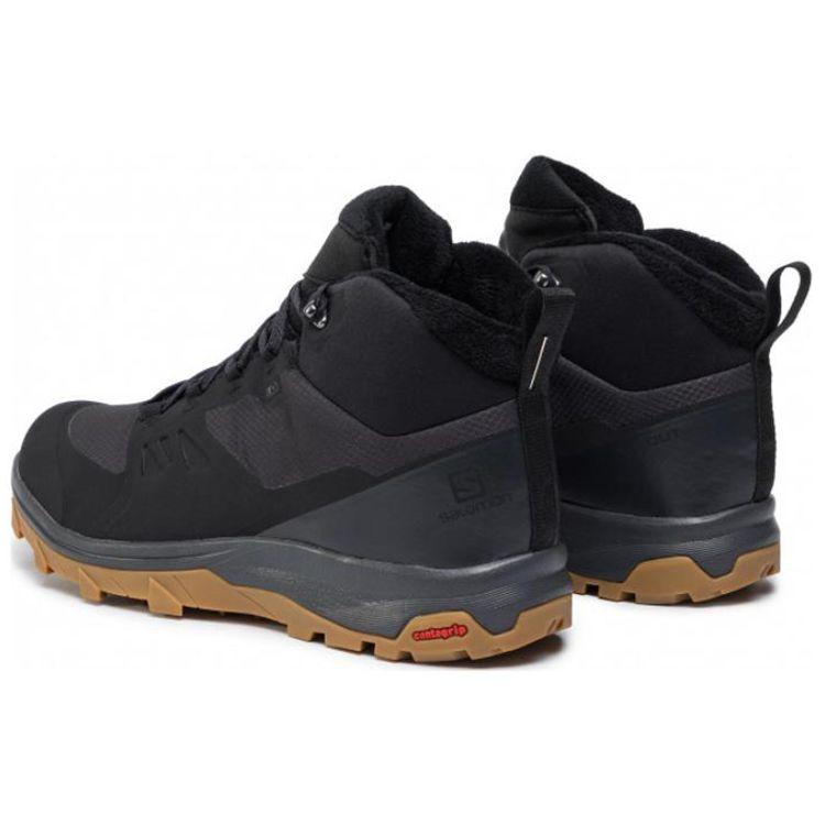 SALOMON Outsnap Comfortable Versatile Mid-Top Hiking Shoes Men Hiking Shoes Black 409220