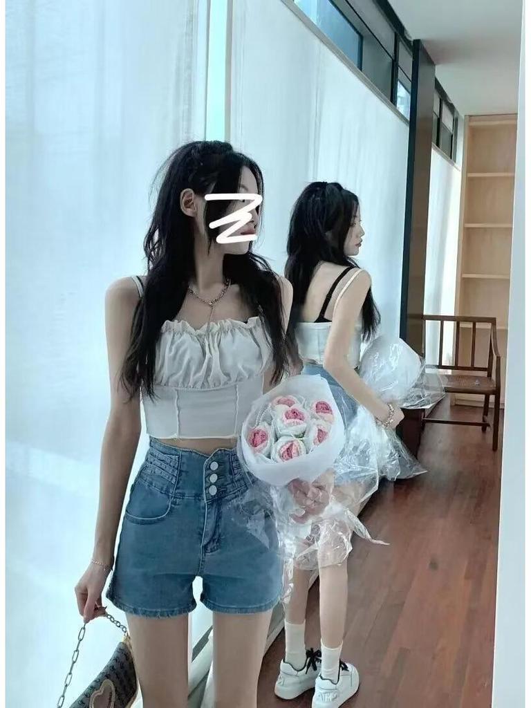 Ultra High Waist Black Denim Shorts - Super Short Summer Hot Pants