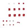 Red Rhinestone Press-On Toenail Art Stickers