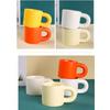 Fat Round Handgrip Novelty Cups Ceramic Cute Fat Handle Cup Personalized Milk Container  Home