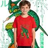 DBZ Cell Anime Print Cotton T Shirt Boys Girls Kids Casual Short Sleeve Top Soft Breathable Summer Clothes