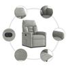 Recliner Chair with Electric Lift Assist Light Gray Microfiber Fabric