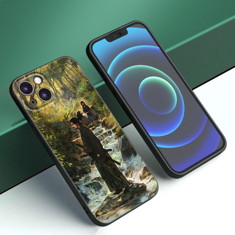Vagabond Manga Pouzdro na telefon pro Apple iPhone 12 13 Mini 11 14 15 Pro Max 7 8 Plus X XR XS SE 2020 2022 Černé silikonové pouzdro