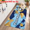 Lazio FC Custom Name Flannel Rug Kitchen Mat Non Slip Floor Carpet Personalized Home Decor