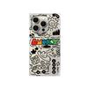 Transparent Square Back Tube Case Casing Protection For iPhone 12 13 11 16 ProMax 15 Plus 14 Pro Max Anti-Oxygen,Lucky Graffiti Pattern