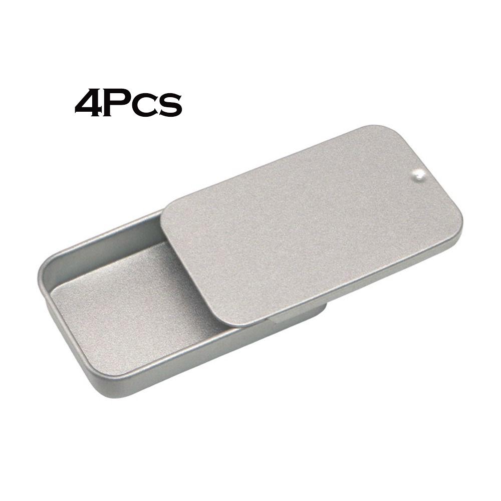 1 Stück Mini-Blechdose in verschiedenen Größen, Schiebdeckel, rechteckig, leere Dosen, Aufbewahrungsbox, Hochzeits-Schmuck-Pillen-Dosen, tragbare Blechdosen, Behälter