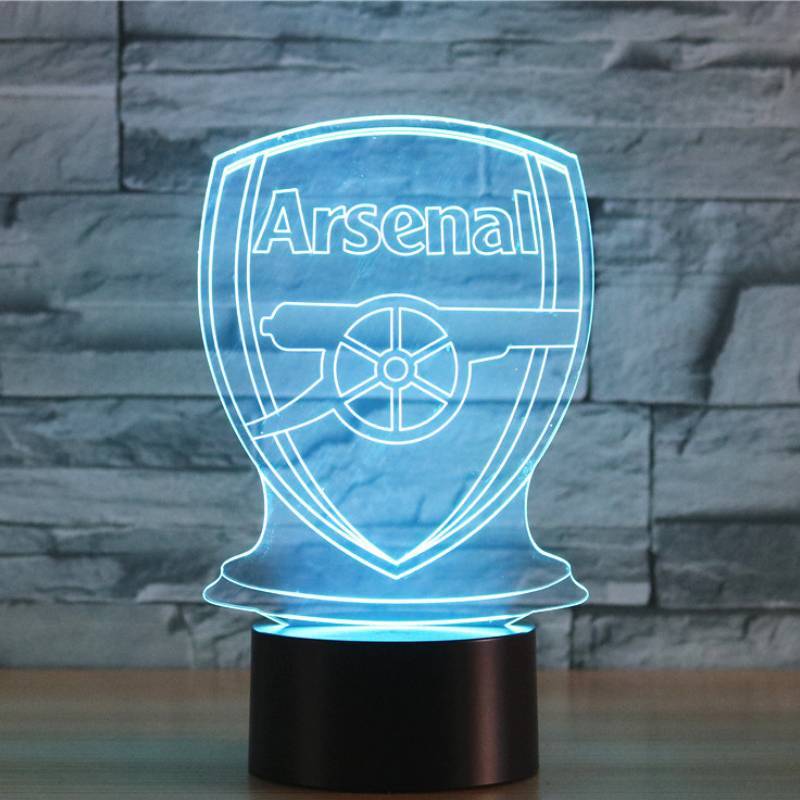 Arsenal Led 3d Night Light Illusion Lamp 16 Colour Change Decor Lamp Gifts Xmas