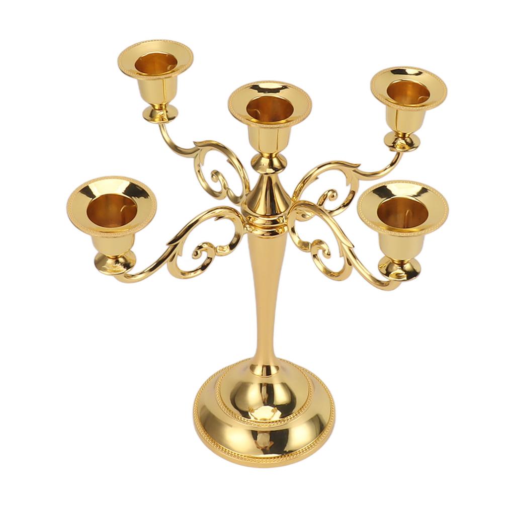 5 Arm Candlestick Holder Iron Retro Decorative Candle Holder Centerpiece for Home  
