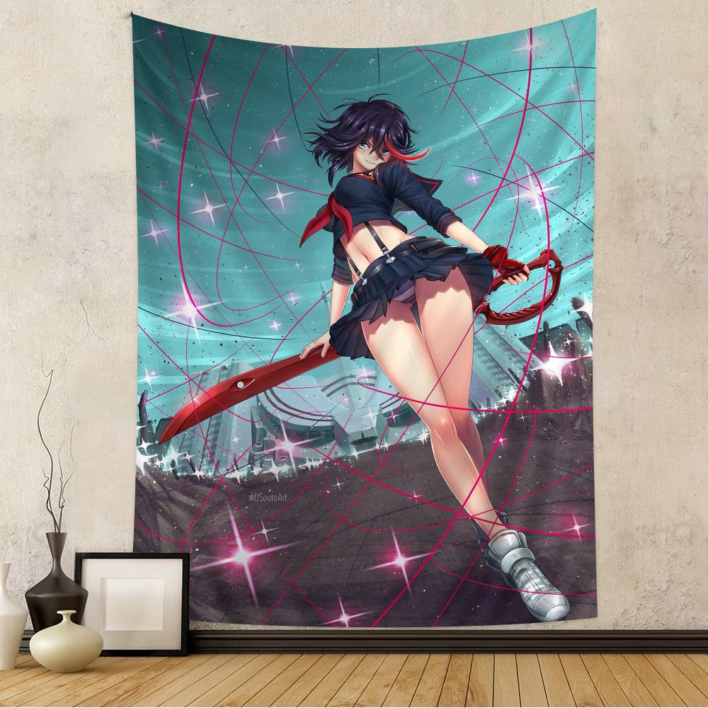 

Kill la Kill Полный Коллаж Персонажей Настенный Гобелен Рюко Сацуки Арт Смелый Декор Комнаты для Фанатов Экшн Аниме Серии Меха 74x94cm(29x37in)
