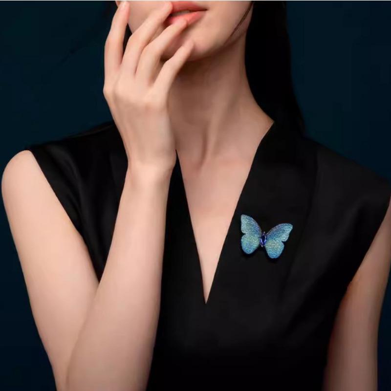 Embroidered Butterfly Brooch, High-end Women's Personalized Retro Brooch, Luxurious and Elegant Brooch