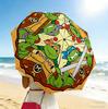 Pizza Party 8 Ribs 3Fold Black Glue Uv Protection Umbrella Sun Protection Rainproof Compact Folding Umbrella For Travel Daily Use C9241703