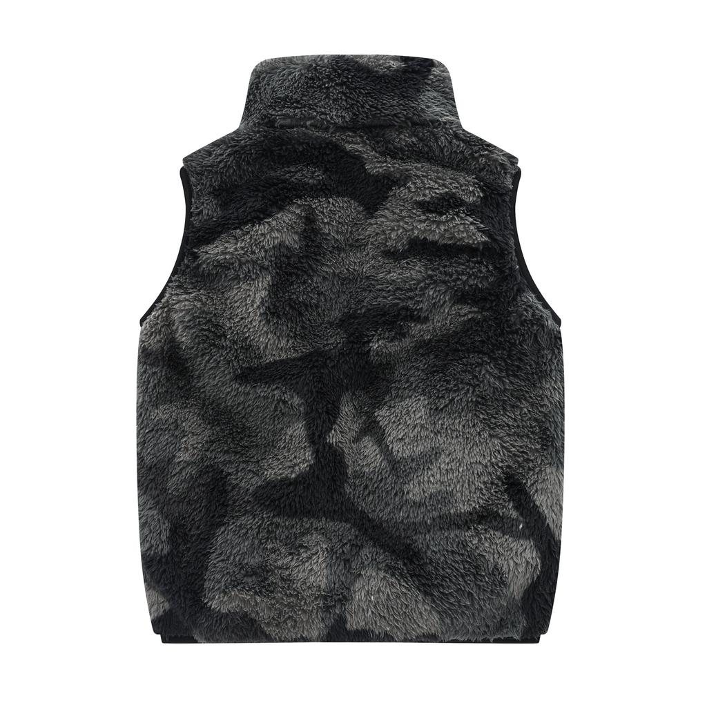 Lässige warme Samtweste für Jungen und Mädchen in mittlerer und großer Kindergröße, koreanische Version mit Taschen, Stehkragen, Pulloverweste, Jacke