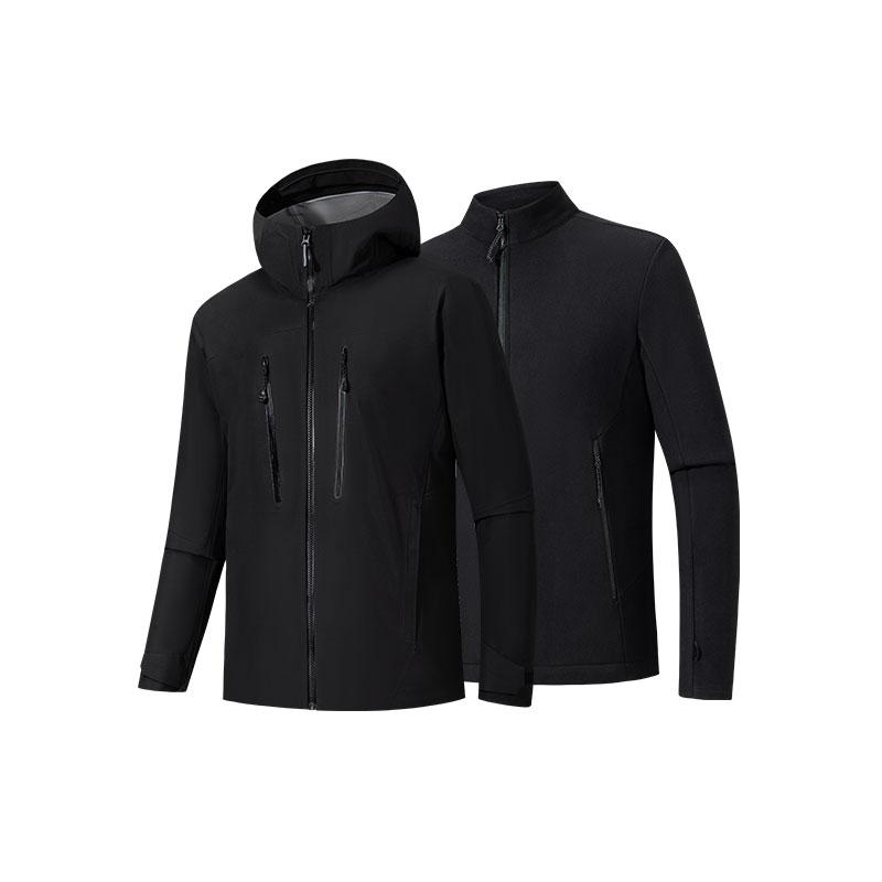 

Anta Mountain Peak Hooded Casual Zipper Sports Waterproof Windproof Warm Durable Breathable Ultra-Light Jacket Unisex Jacket 152540614-3 L