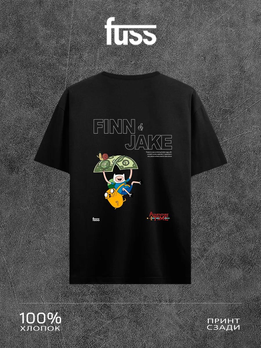 Black T-shirt with Adventure time print M