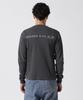AVIREX Fade Wash Honeycomb Waffle Long Sleeve Size T-Shirt, Men's T-Shirt, L, 410, Charcoal, 783-5130010