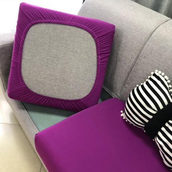 Capa elástica para sofá em 20 cores, capa de seda gelada para sala de estar, decoração de casa, móveis, capa de sofá