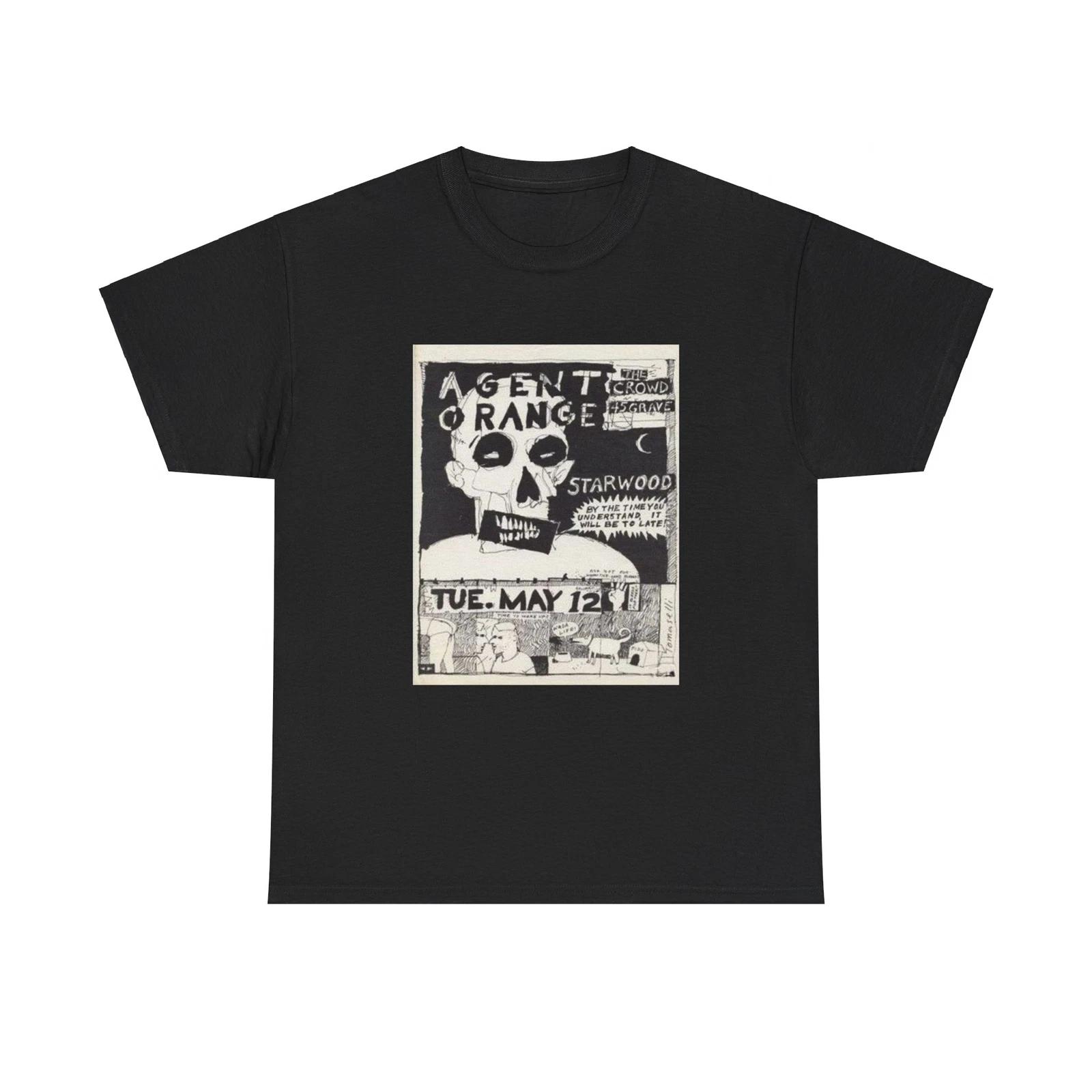 Agent Orange Vintage Punk Rock Show Flyer SoCal Unisex Heavy Cotton Tee 3XL
