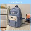 Backpack Large Capacity With Color Blocking Design And Letter Decor Daily For