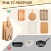 1pc Modern Minimalist Kitchen Storage Rack With Metal Cutting Board And Bowl Dish Organizer