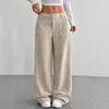Womens Wide Leg Cargo Pants Loose Fit Cotton Corduroy Trousers With Multiple Pockets Casual Office Wear