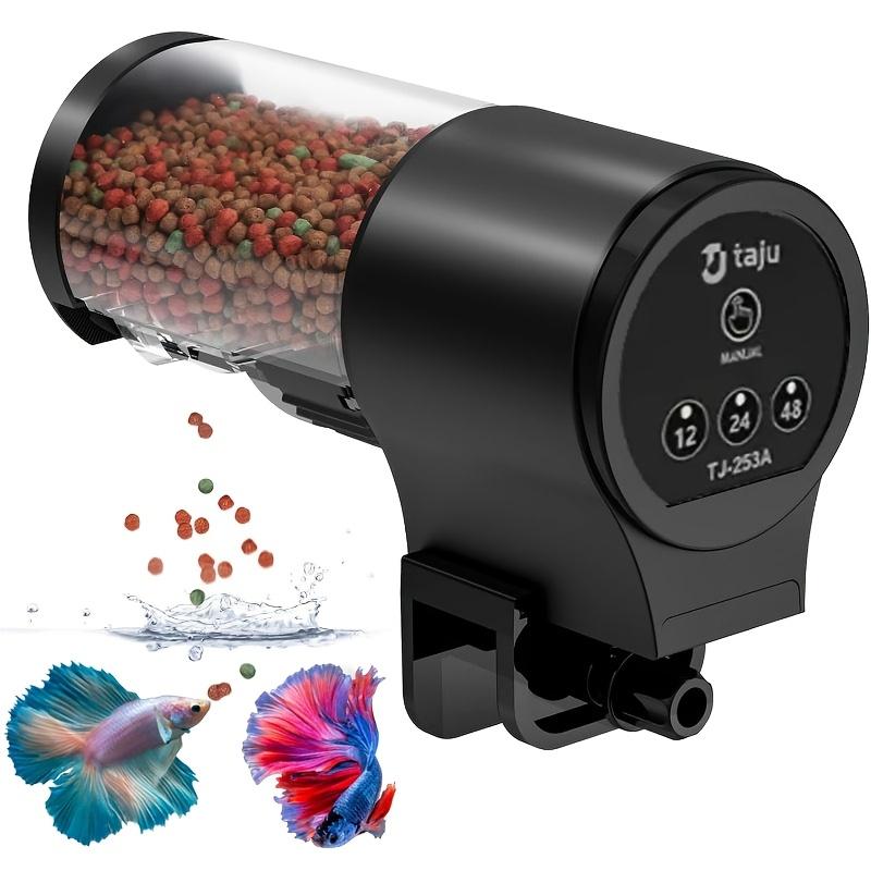 Automatic Aquarium Fish Feeder Dispenser - 3.38oz Large Capacity, LCD  Suitable for Small Fish Tanks, Turtles чёрный