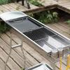 Large Portable Stainless Steel Charcoal BBQ Grill for Outdoor Picnics and Home Use