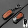 AXX2   Leather Car Key Case Cover Shell Holder Bag For Mercedes Benz 2022 C S Class W206 W223 S350 C260 C300 S400 S450 S500 Accessories