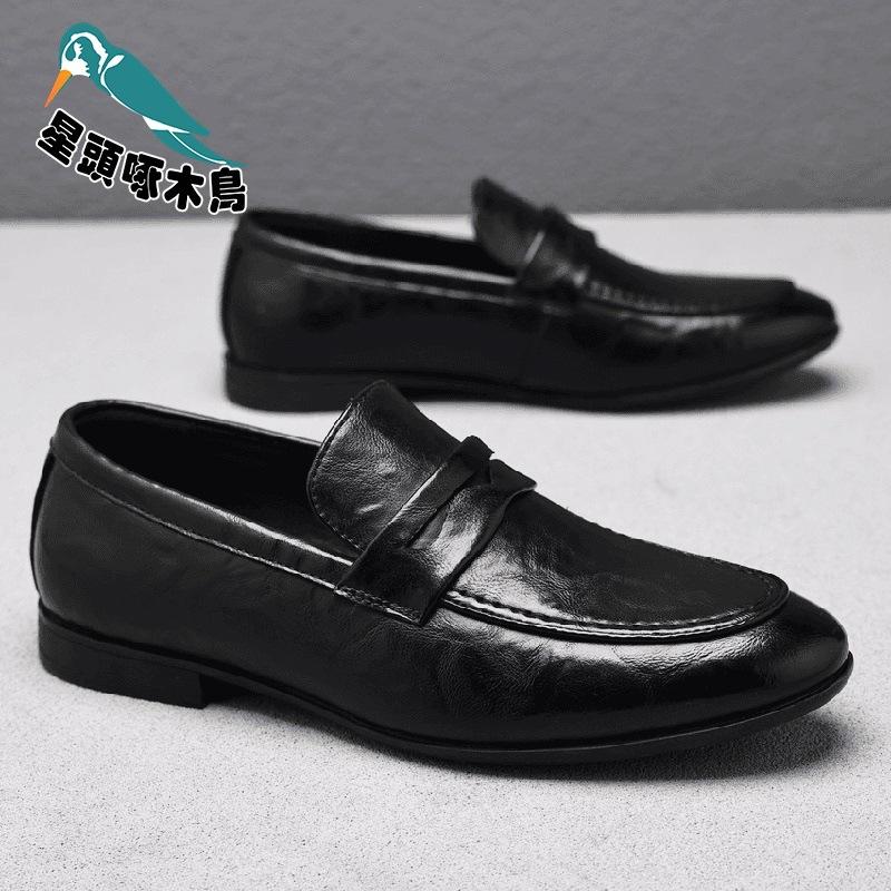 

Star-headed woodpecker men s shoes pilot business casual leather shoes new men s overshoes 38