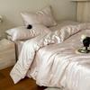 4-Piece Luxury Jacquard Ice Silk Cooling Comforter Set - Elegant Bedding Collection