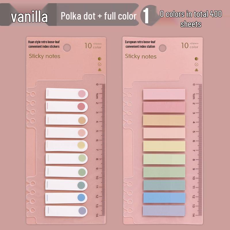 Retro Morandi Sticky Notes: Tearable Index Stickers & Colored Bookmarks for Students