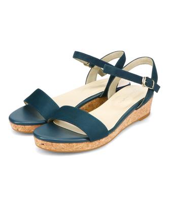 Oriental Traffic Casual Flat Sandals with Wedge Platform Available In Plus and Petite Size Size E Women's Soles, Lamé, Sole, Sizes, Navy,