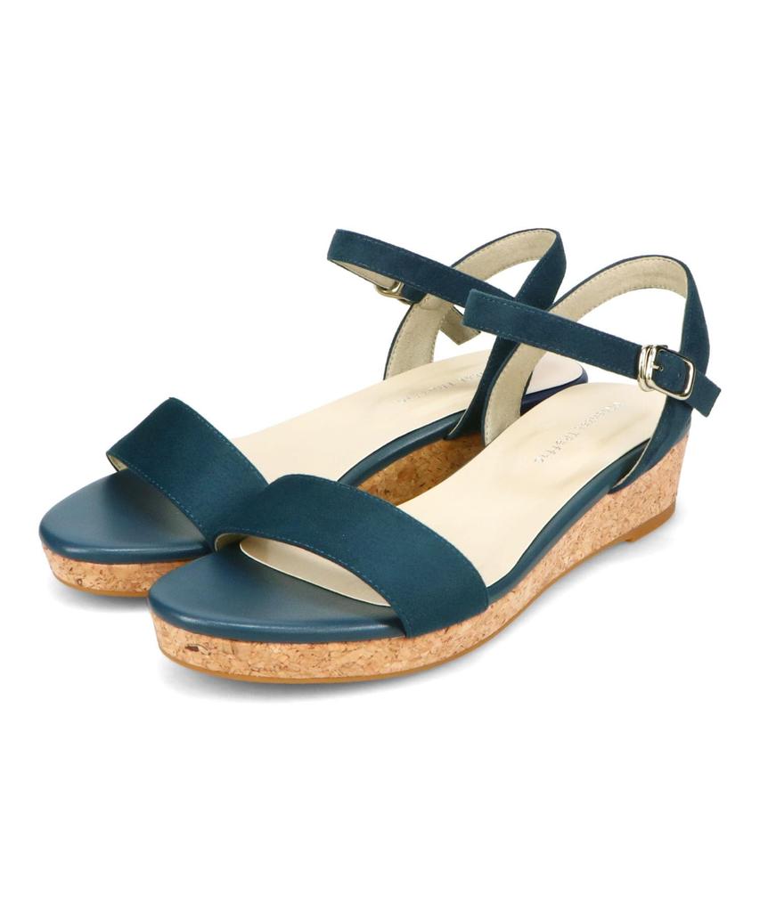 Oriental Traffic Casual Flat Sandals with Wedge Platform Available in Plus and Petite Size Size E Women's Soles, Lamé, Sole, Sizes, Navy,