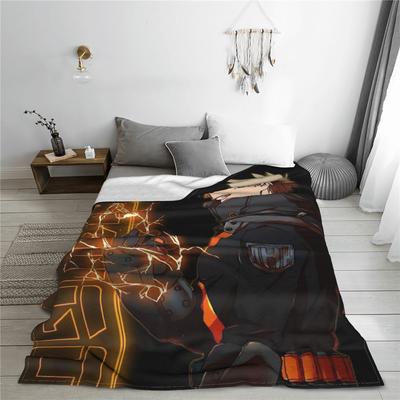 Bakugou Katsuki Decken Warme Fleece Sofa Überwurfdecke für Couch Bettwäsche Outdoor Überwürfe Tagesdecke Steppdecke