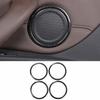 For BMW 3 4 Series GT 2013- Carbon Fiber Car Door Speaker Decoration Cover