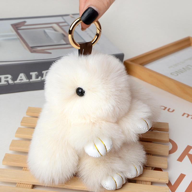 14CM Coniglio Peluche Carino e Soffice Pompon di Peluche Coniglietto su Borsa Portachiavi per Auto Gioiello Femminile Bambole per Feste Fascino per Borsa Regalo Ragazze